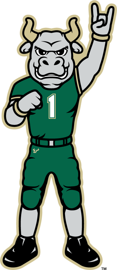 South Florida Bulls 2015-2022 Mascot Logo v2 diy iron on heat transfer